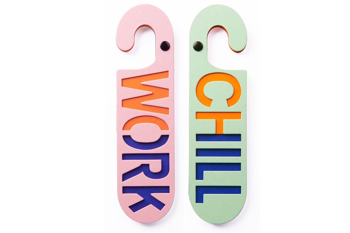 puki wuki deurhanger work chill roze groen